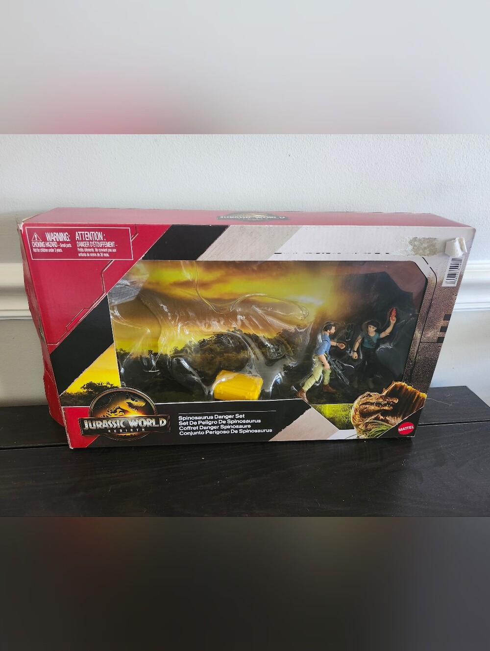 Spinosaurus Danger Set Jurassic World Rebirth Action Figures And Box NO DINOSAUR